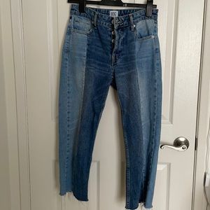 Urban Outfitters Mid-Rise Patchwork Jeans